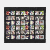 12フォトコラージュで背景色を編集できる フリースブランケット (正面(横))