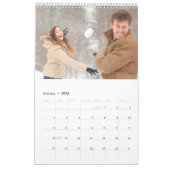 12フォトコラージュと名前をカスタムするとメッセージ カレンダー (1月 2026)