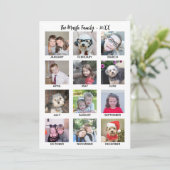 12フォトコラージュと年レビューとメッセージ シーズンカード (スタンド正面)