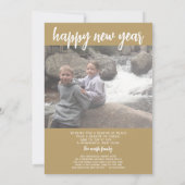 12フォトコラージュと年レビューとメッセージ シーズンカード (裏面)