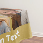 12フォトコラージュと金ゴールド背景 テーブルクロス (インサイチュ)