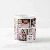 12フォトコラージュによる思い出インスパイアの引用文 コーヒーマグカップ (中央)