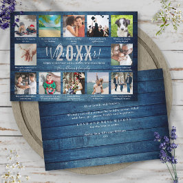 12フォトコラージュのキャプション何1年の青い木 シーズンカード