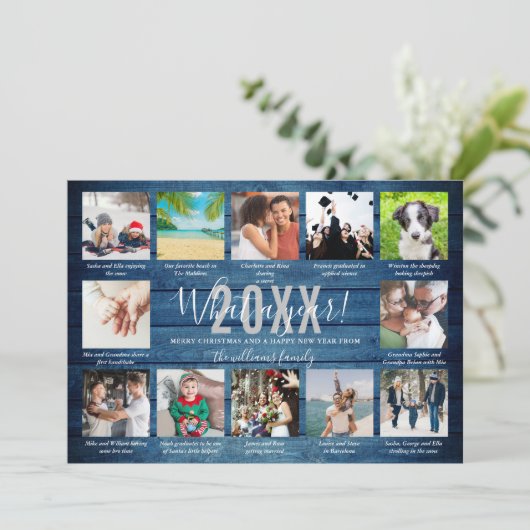 12フォトコラージュのキャプション何1年の青い木 シーズンカード (スタンド正面)