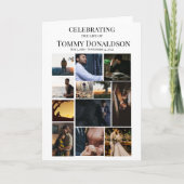 12フォトコラージュの葬式カード カード (正面)