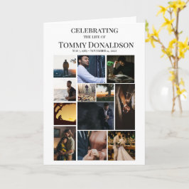 12フォトコラージュの葬式カード カード