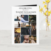 12フォトコラージュの葬式カード カード (黄色い花)