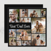 12フォトコラージュハッピーファーザー最高のズ・デイパパ シーズンカード (正面/裏面)