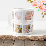 12フォトコラージュピンクワールド最高のズ素晴らしおばあちゃん コーヒーマグカップ<br><div class="desc">12枚の最高の写真と素晴らし12枚の世界のおばあちゃんパーソナライズされたコーヒーマグ。クリスマス、誕生日、素晴らし母の日、祖父母の日のための完璧な記念品ギフト。</div>
