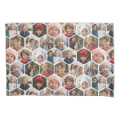 12フォトコラージュファンキー – 六角形パターン全体 枕カバー (正面)