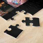 12フォトコラージュユニークミニマルなモンタージュシンプルのモンタージュ ジグソーパズル (側面)