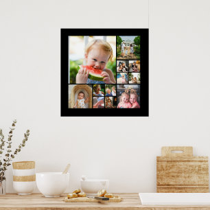 12フォトコラージュユニークミニマルなモンタージュシンプルのモンタージュ ポスター