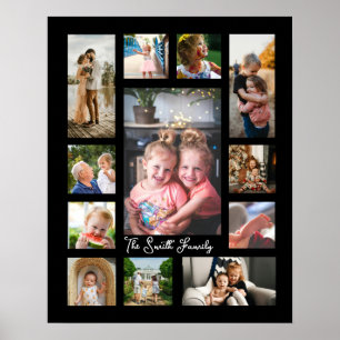 12フォトコラージュユニークミニマルなモンタージュシンプルのモンタージュ ポスター