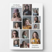 12フォトコラージュ任意の名前の追加の卒業 フォトプラーク (正面)