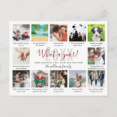 12フォトコラージュ何年間レビューのキャプション シーズンポストカード (正面)