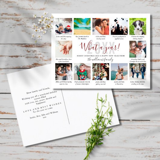 12フォトコラージュ何年間レビューのキャプション シーズンポストカード