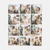 12フォトコラージュ家族の写真フリースブランケット フリースブランケット (正面)