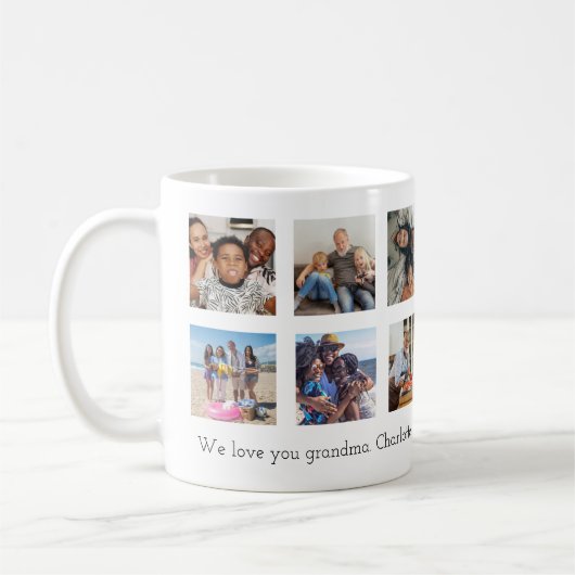 12フォトコラージュ文字テンプレート独自のおもしろいを作成 コーヒーマグカップ (左)