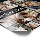 12フォトコラージュ最高のパパ常に写真の拡大 フォトプリント (角)