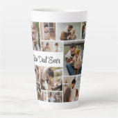 12フォトコラージュ最高のパパ カフェラテマグ (正面)