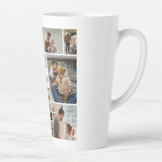 12フォトコラージュ最高のパパ カフェラテマグ (右)