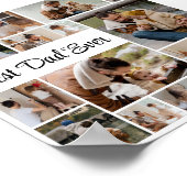 12フォトコラージュ最高のパパ ポスター (角)