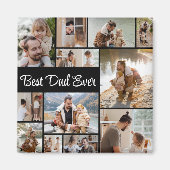 12フォトコラージュ最高のパパ マグネット (正面)