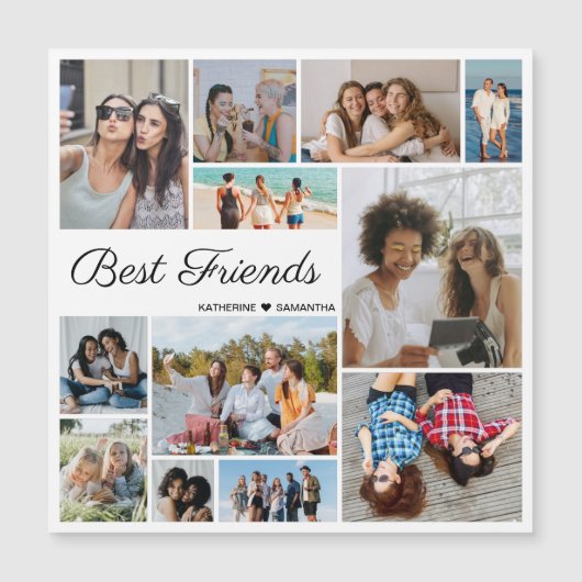 12フォトコラージュ最高のファンド磁気カード (正面)