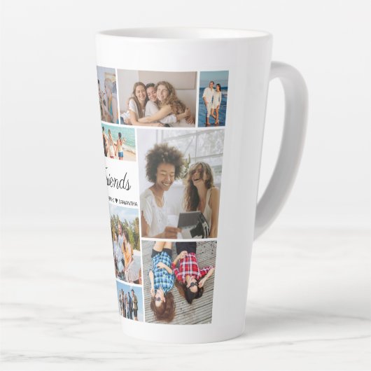 12フォトコラージュ最高のフォン永遠 カフェラテマグ (右アングル)