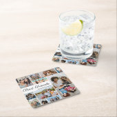 12フォトコラージュ最高のフォン永遠 スクエアペーパーコースター (インサイチュ)