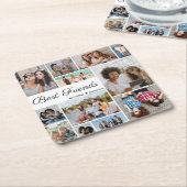 12フォトコラージュ最高のフォン永遠 スクエアペーパーコースター (アングル)