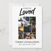 12フォトコラージュ永遠に愛された葬儀プログラム 招待状 (正面)