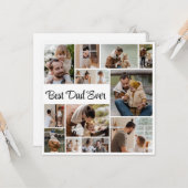 12フォトコラージュ父の日最高ののパパ カード (正面/裏面インサイチュ)