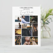 12フォトコラージュ祝の生涯葬儀プログラム 招待状 (スタンド正面)