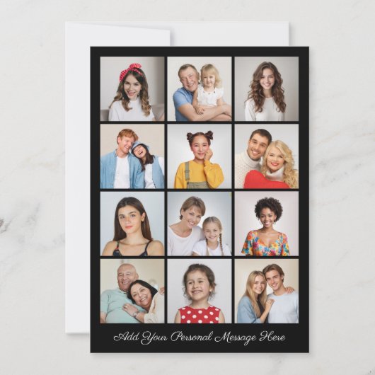 12フォトコラージュ自分のグリーティングカードを追加 (正面)