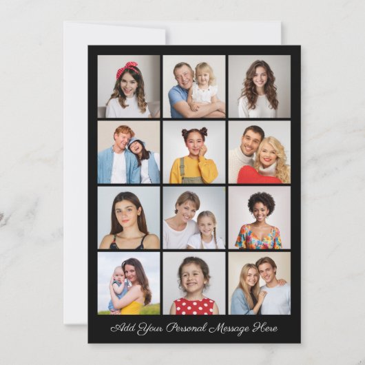 12フォトコラージュ自分のグリーティングカードを追加 (正面)