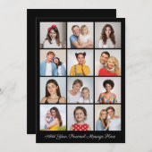 12フォトコラージュ自分のグリーティングカードを追加 (正面/裏面)