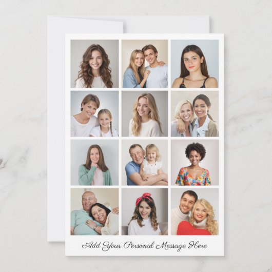 12フォトコラージュ自分のグリーティングカードを追加 (正面)