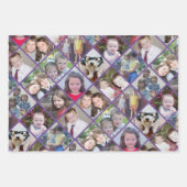 12フォトコラージュ – インスタントモンタージュ写真ダイヤモンド ラッピングペーパーシート (正面3)