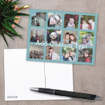 12フォトコラージュ（ソフトブルー背景） ポストカード<br><div class="desc">写真をこのお気に入りのおもしろいテンプレートに追加する。このグリッドにはInstagramの写真や任意の写真を使用できる。</div>