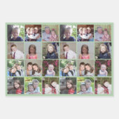 12フォトコラージュ – パステルカラー背景 ラッピングペーパーシート (正面3)