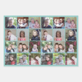 12フォトコラージュ – パステルカラー背景 ラッピングペーパーシート (正面2)