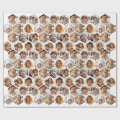 12フォトコラージュ – 六角ファンキーハニカム模様 ラッピングペーパー (フラット)