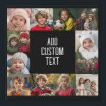 12フォトコラージュ – 写真のみトリミング フェイクキャンバスプリント<br><div class="desc">アートワークは完全に写真で囲まれている。12の正方形の写真を使用しユニーク、写真と文字のグリッドとトレンディーの家族の壁アートを作る。</div>
