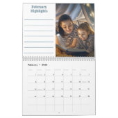 12フォトコラージュ（月次ノートと写真） カレンダー (2月 2026)