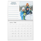 12フォトコラージュ（月次ノートと写真） カレンダー (1月 2026)