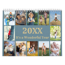 12フォトコラージュ（月次ノートと写真） カレンダー