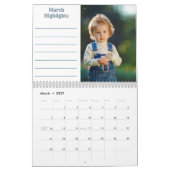 12フォトコラージュ（月次ノートと写真） カレンダー (3月 2027)