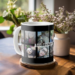 12フォトコラージュ(黒い背景) コーヒーマグカップ<br><div class="desc">写真をこのお気に入りのおもしろいテンプレートに追加する。このグリッドにはInstagramの写真や任意の写真を使用できる。</div>