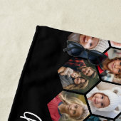 12フォトコラージュ – hexagon -ファンキーランダムパターン ビーチタオル (インサイチュ)